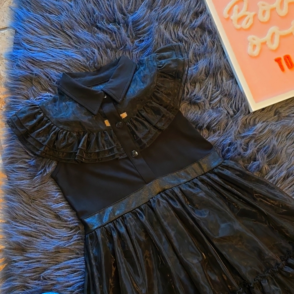 Black Wednesday Addams Kids Halloween Dress